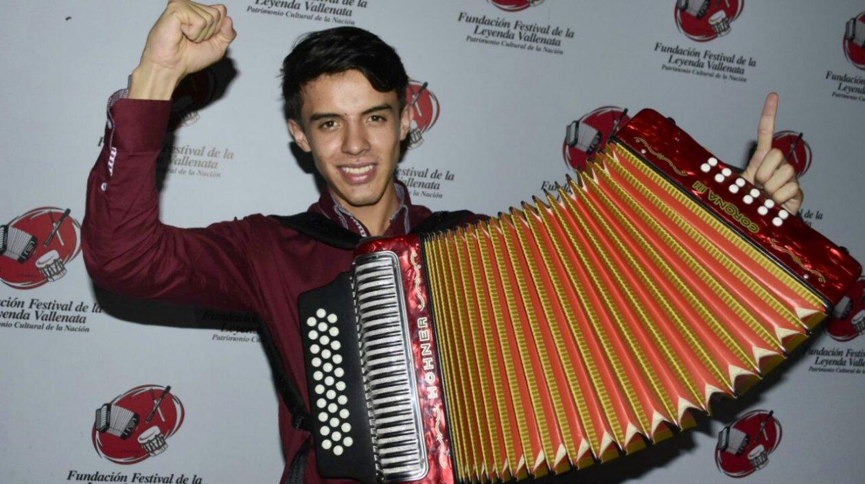 El acordeonero Ronal Torres Salamanca, Rey Aficionado 2018.