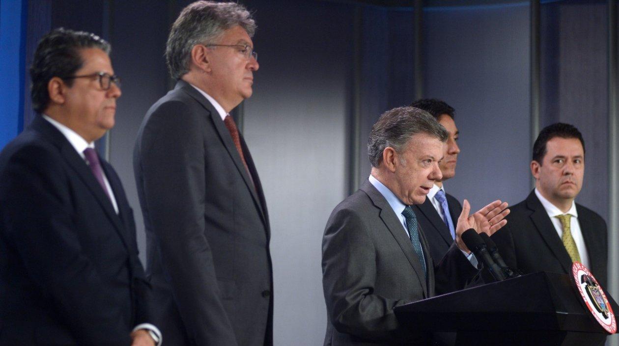 Juan Manuel Santos, presidente.