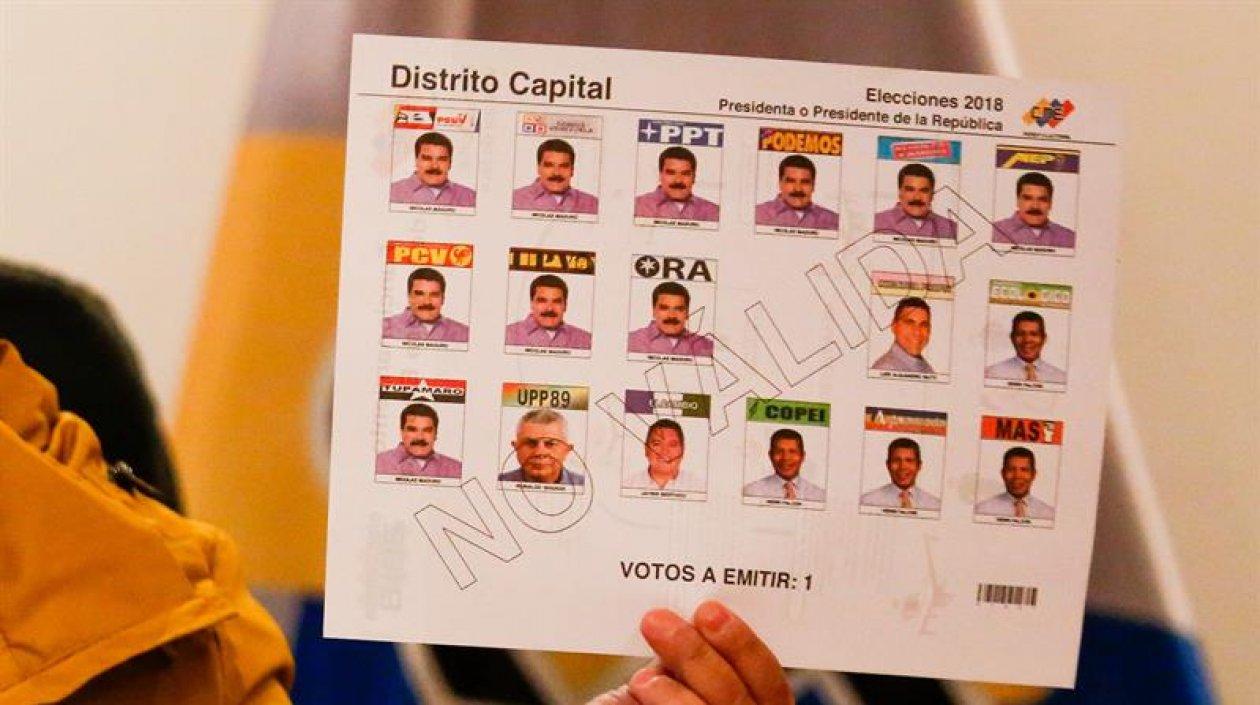 Este fue el tarjetón presentado. 