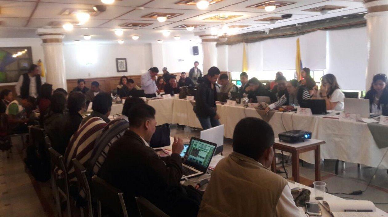 Sesión de la Comisión Nacional de Comunicación de los Pueblos Indígenas.