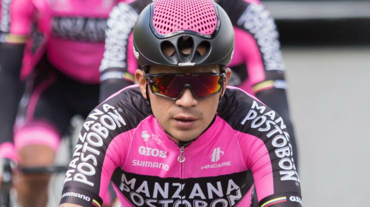 Fabio Duarte, ciclista del Manzana Postobón. 