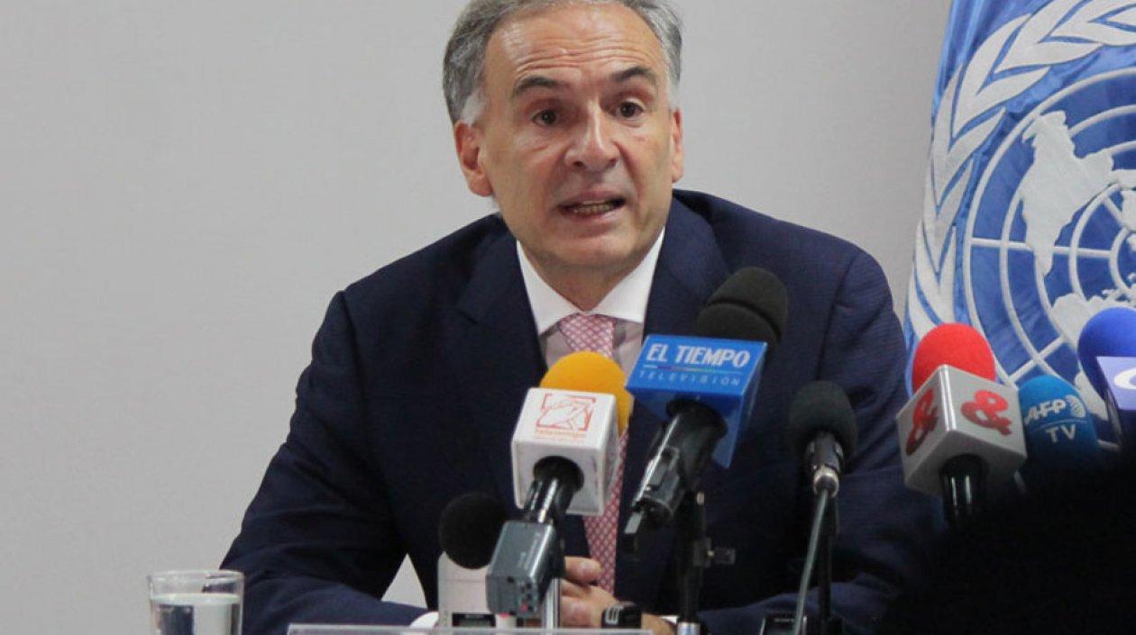 Jean Arnault, jefe de la Misión de la ONU en Colombia.