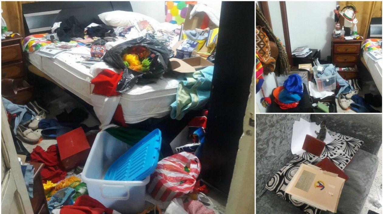 Así quedó el interior de la vivienda.