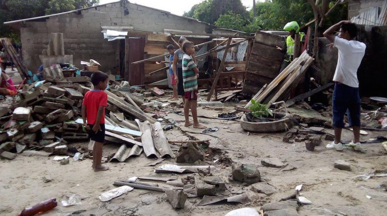 Daños causados por el aguacero en Soledad.