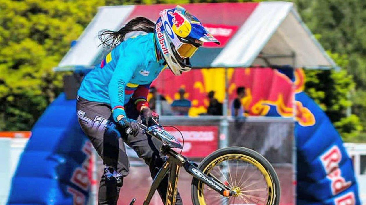 Mariana Pajón, pedalista colombiana. 