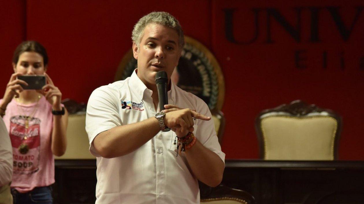 Iván Duque, candidato presidencial de Centro Democrático.