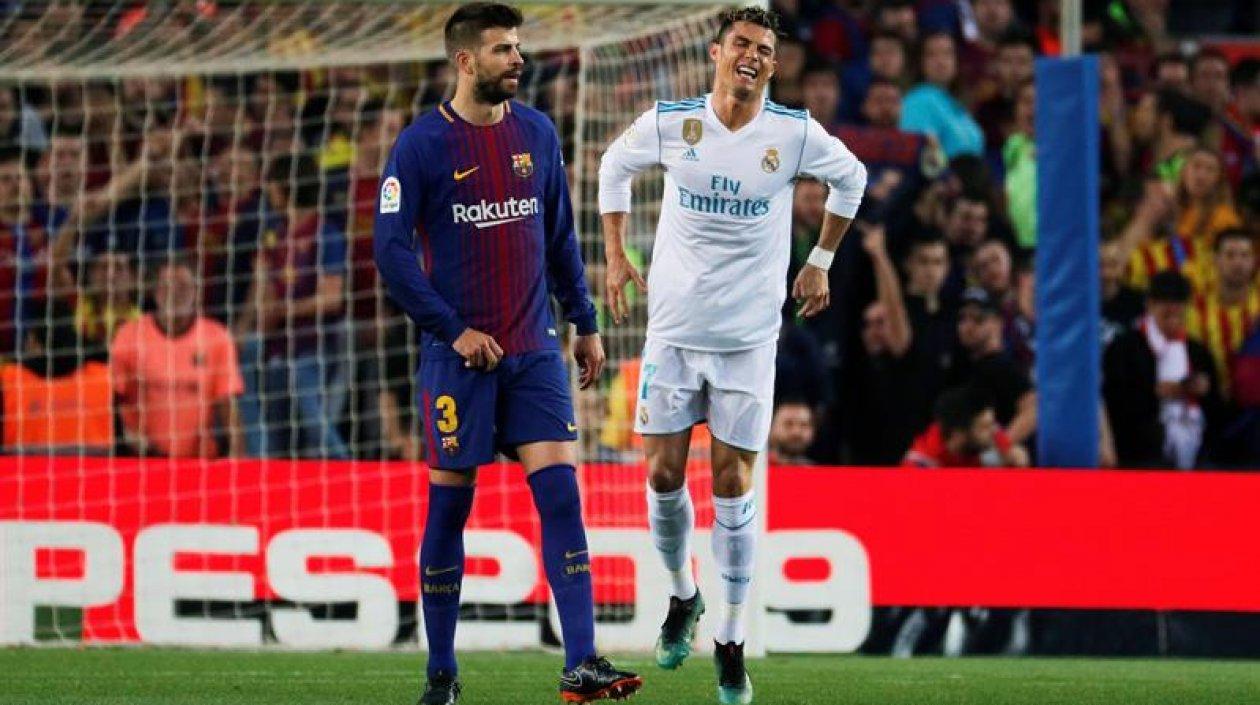 El portugués sufrió un golpe de parte de Piqué en el momento del gol.