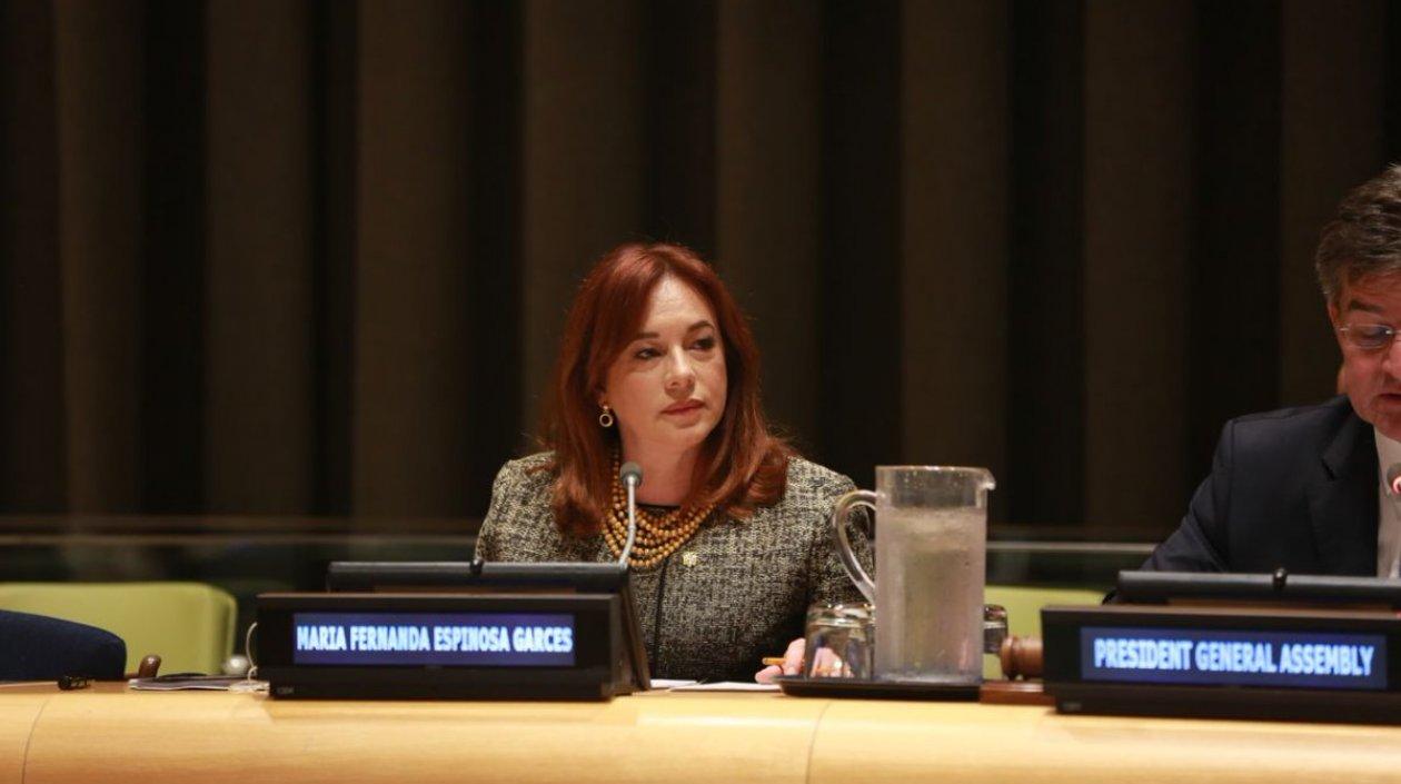 La ministra de Exteriores de Ecuador, María Fernanda Espinosa.