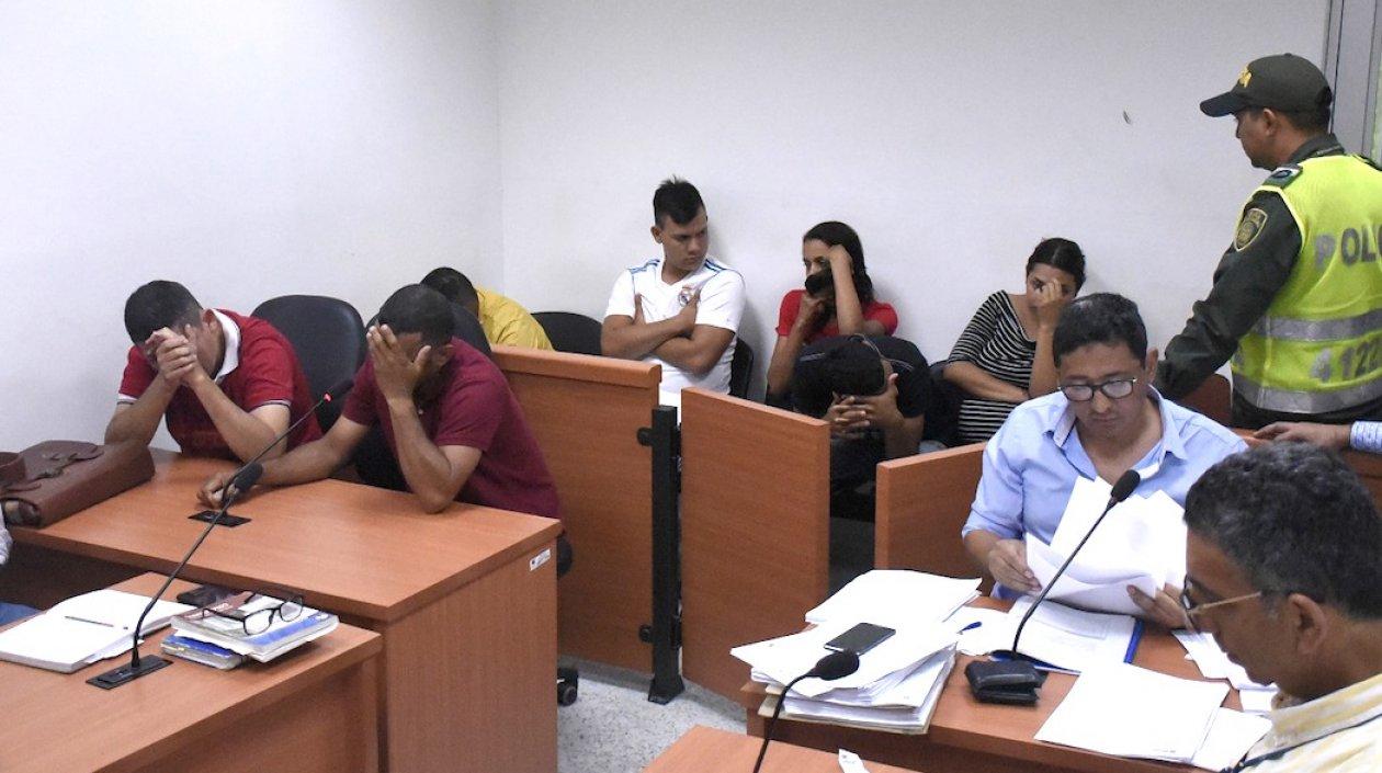 Los capturados en las audiencias concentradas.