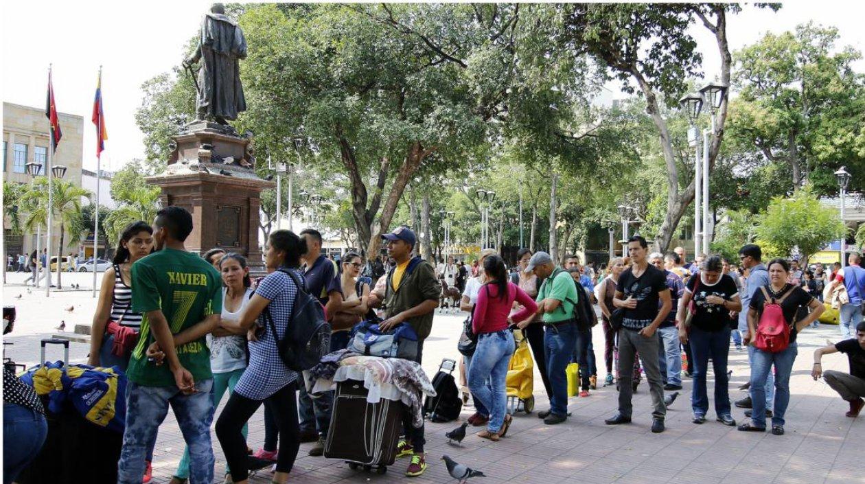 Ciudadanos venezolanos en Cúcuta. 