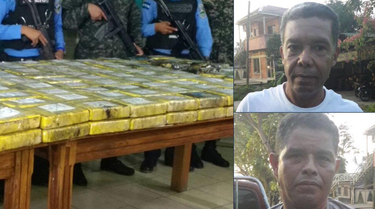 César Augusto Oviedo y José Gabriel Babilonia, capturados por droga en Honduras.
