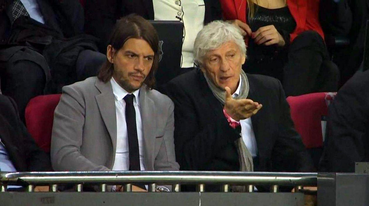 Pascual Lezcano y José Pékerman en la tribuna. 