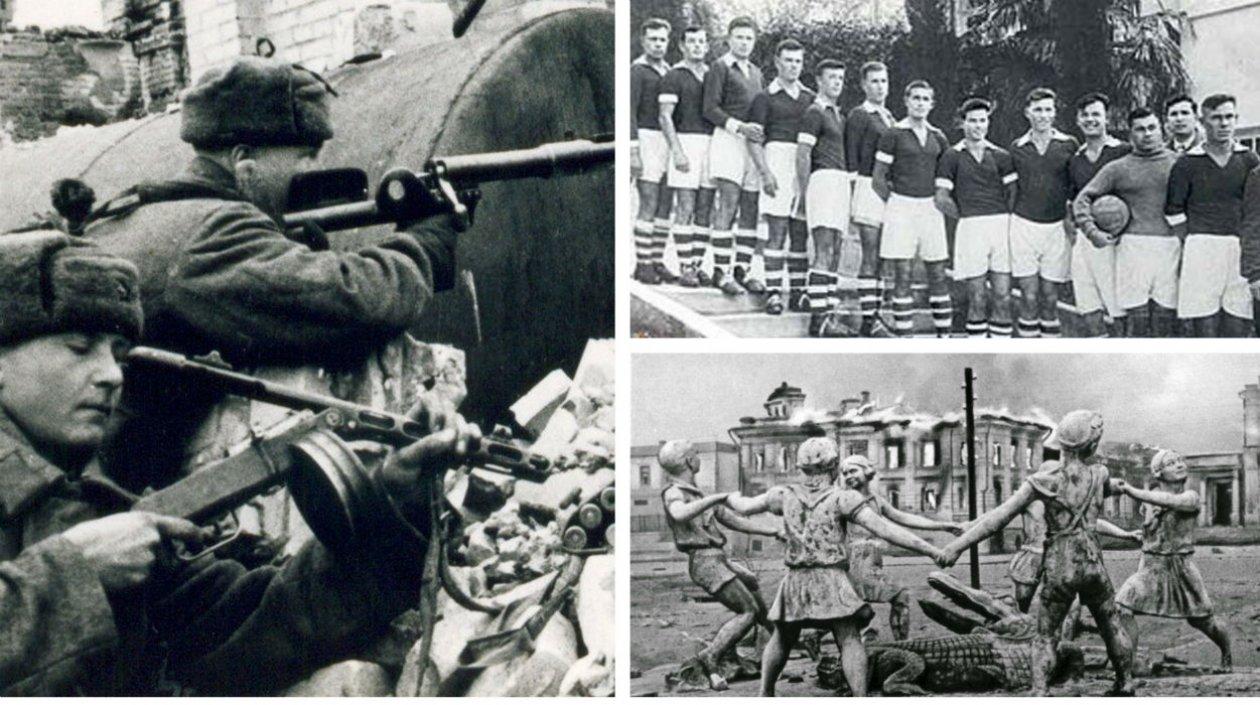 El partido se realizó para pacificar la ciudad tras una violenta batalla entre el ejercito Rojo de la Unión Soviética y el ejercito Nazi de la Alemania de Hitler.