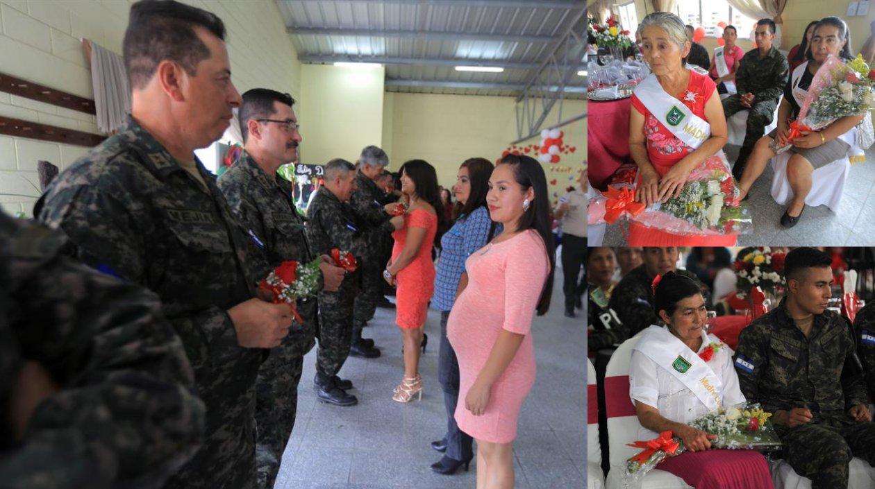Recibieron rosas de parte del Ejército Nacional.