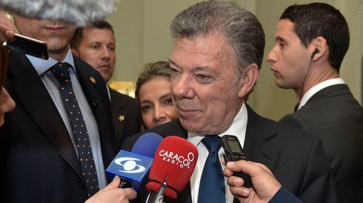 Juan Manuel Santos, presidente.