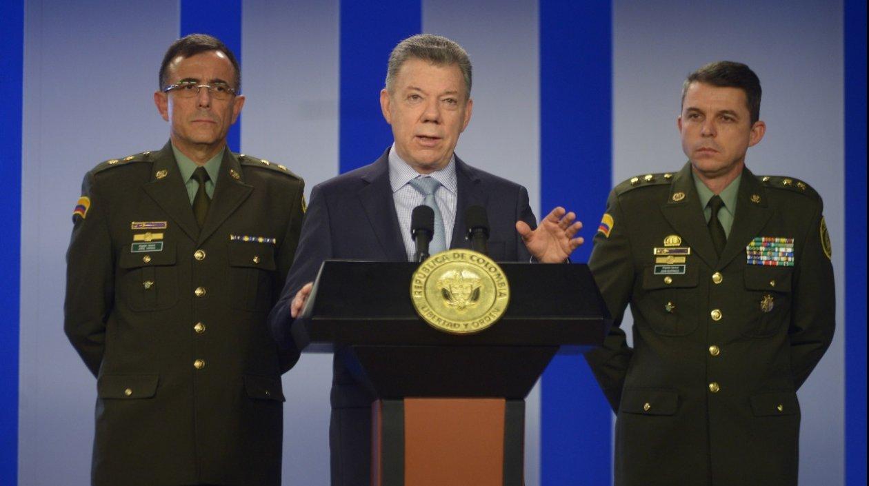 Juan Manuel Santos, presidente.