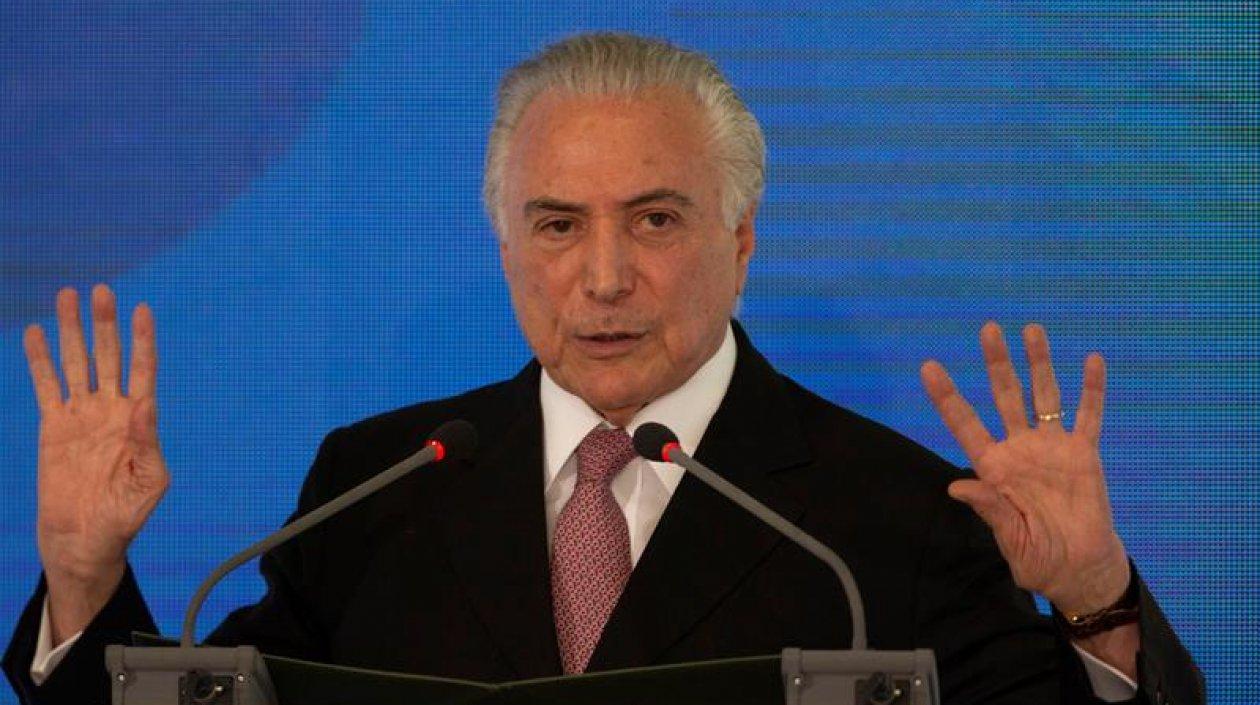 Michel Temer, presidente de Brasil.