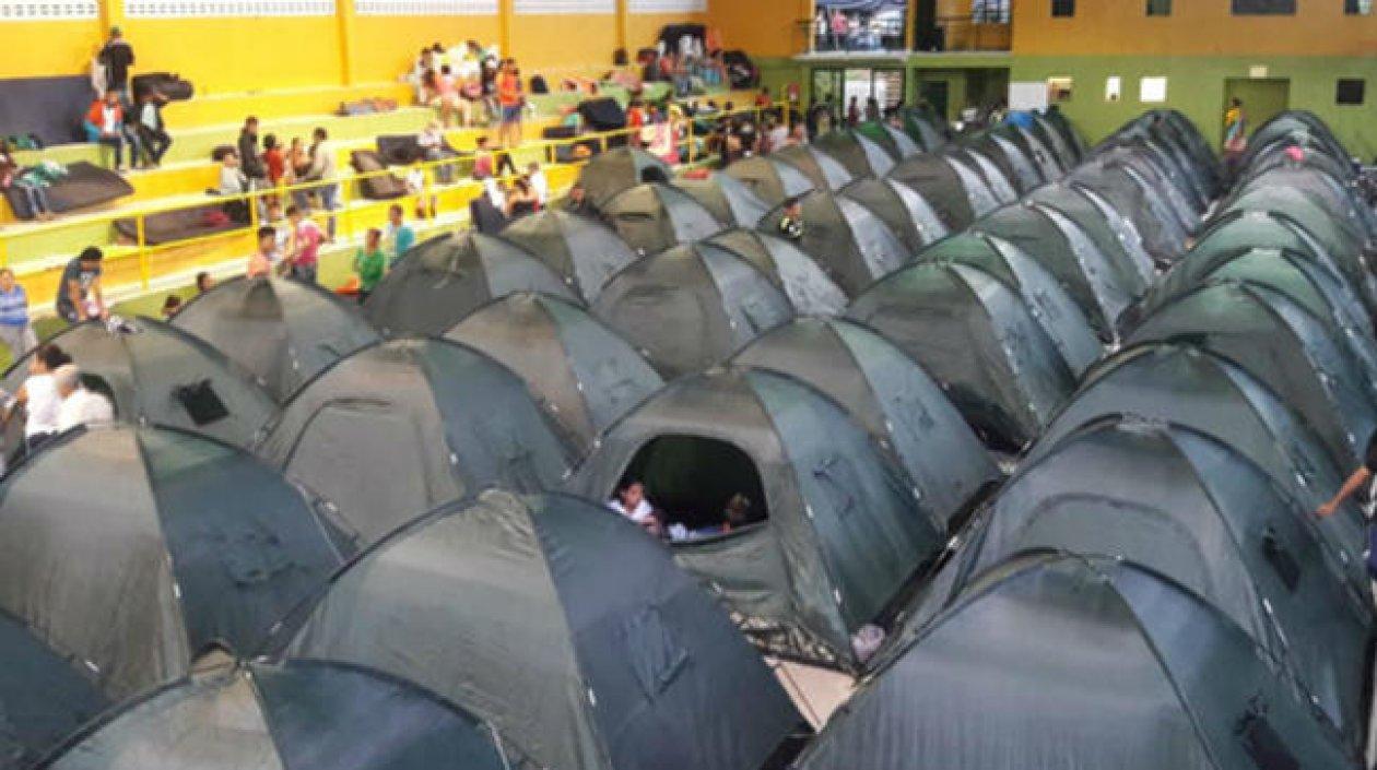 Uno de los albergues en Puerto Valdivia. 