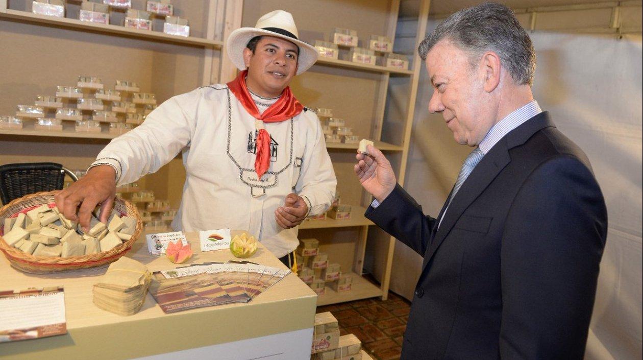 El Presidente Juan Manuel Santos durante la apertura.