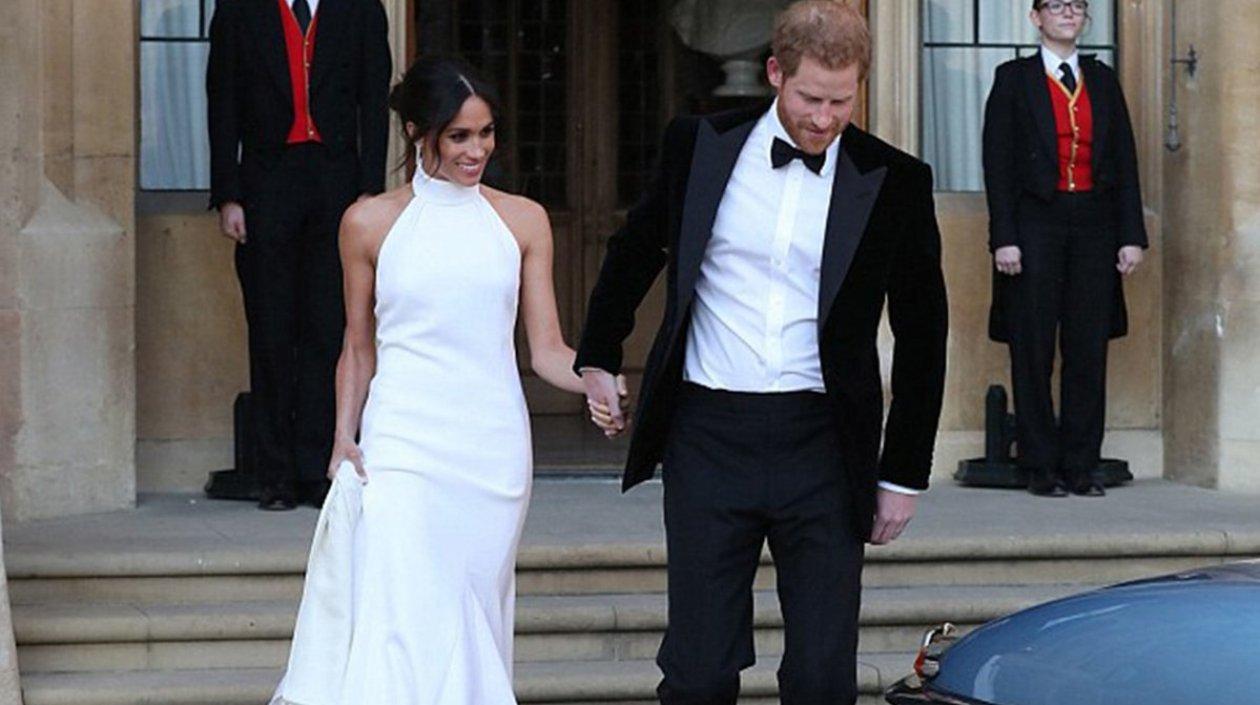 Los nuevos duques de Sussex en la recepción de la tarde.