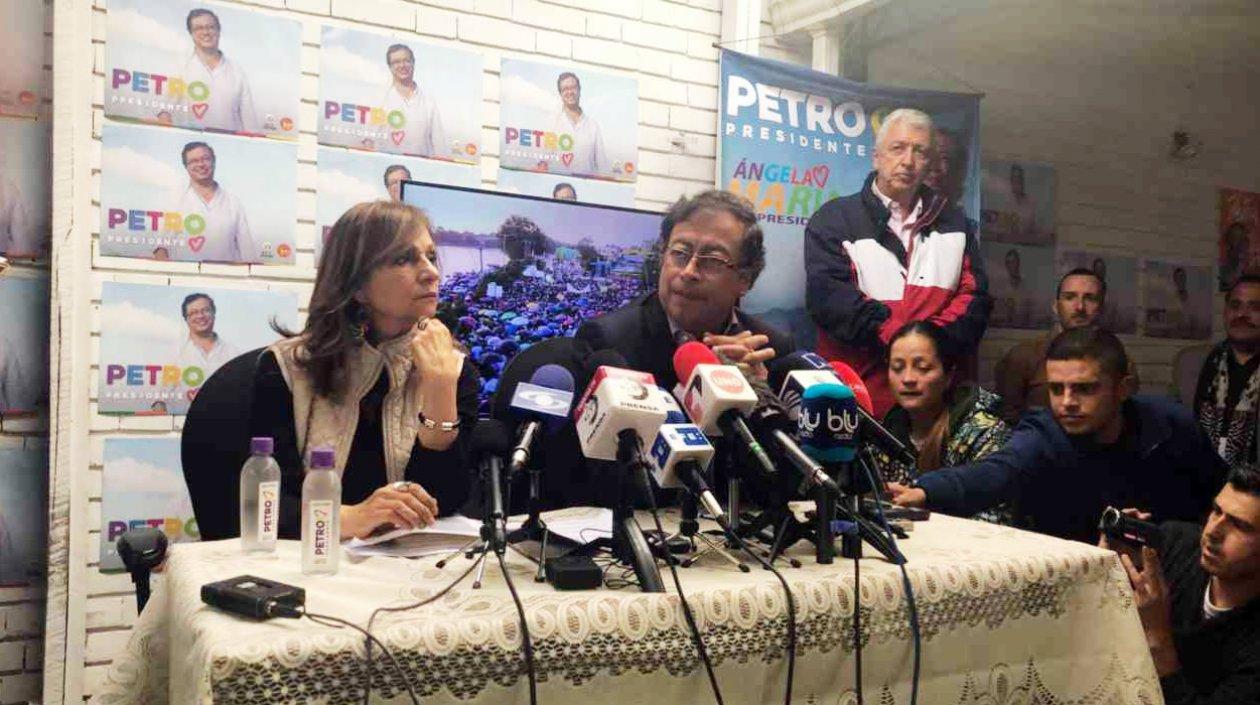 El candidato presidencial de izquierdas Gustavo Petro