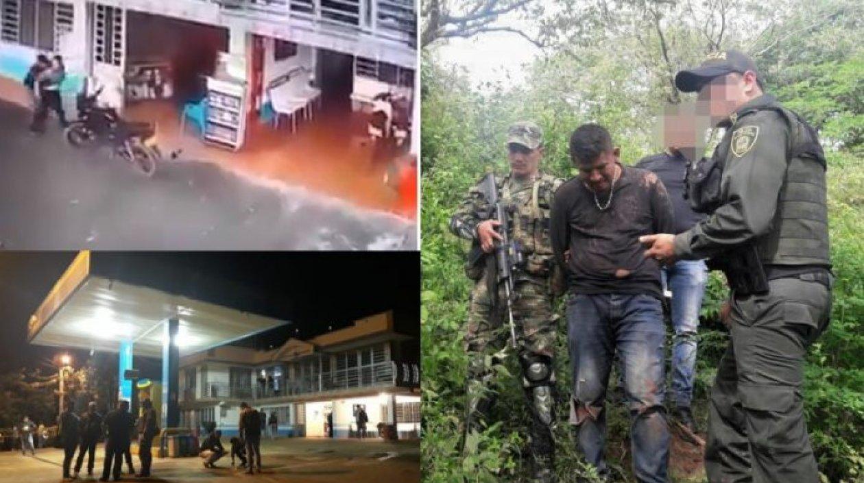 Lugar de los hechos y captura de los implicados.