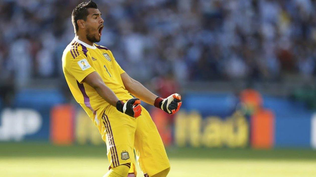 Sergio Romero, arquero de la Selección Argentina. 