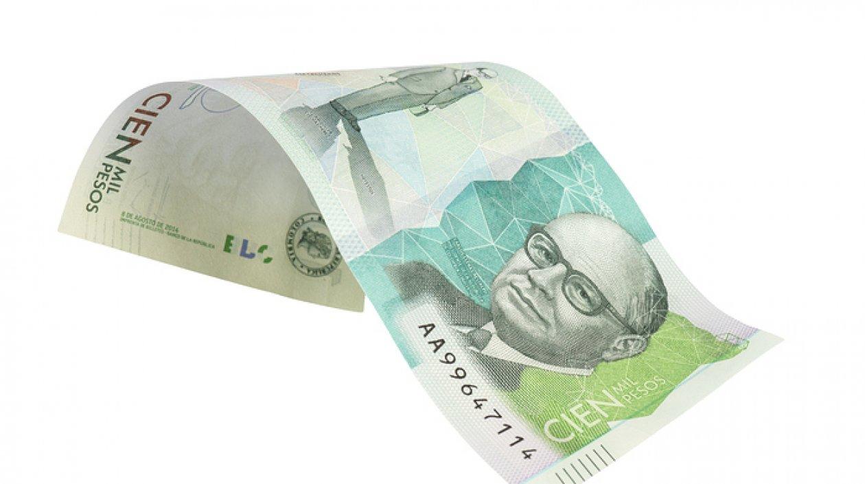 Billete de 100 mil pesos.