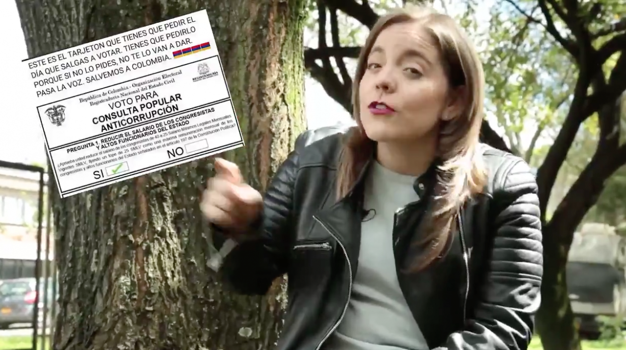 El tarjetón de la consulta anticorrupción que está circulando por redes sociales.