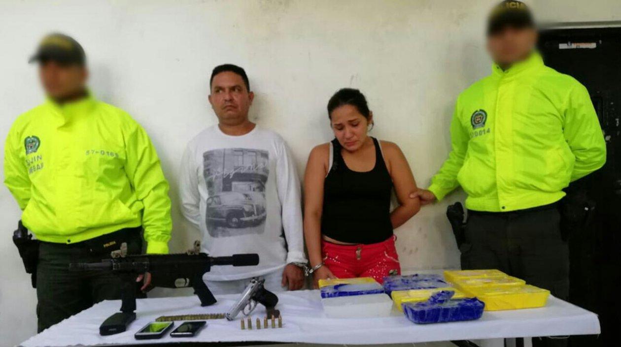 Geovanny Flórez Camargo, alias 'Tres pelos', y la mujer que lo acompañaba fueron capturados.