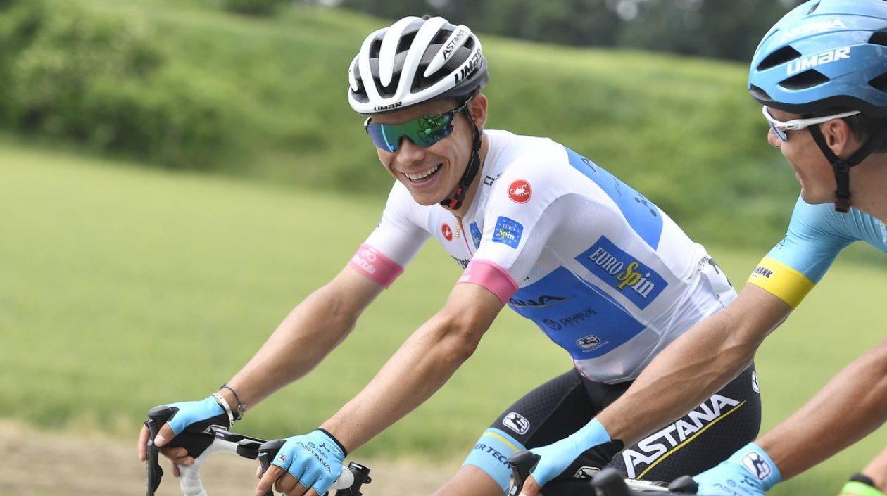 Miguel Ángel López, ciclista colombiano del Astana. 