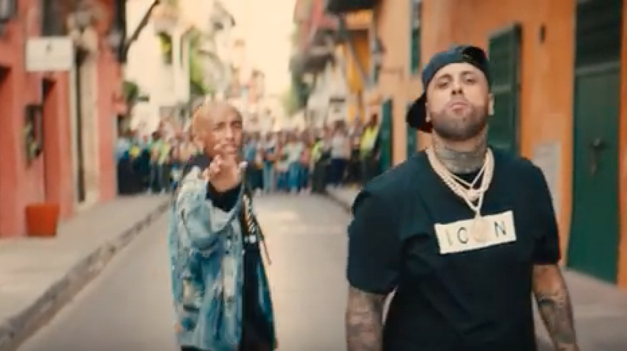 Jaden Smith y Nicky Jam en el video de 'Icon'.