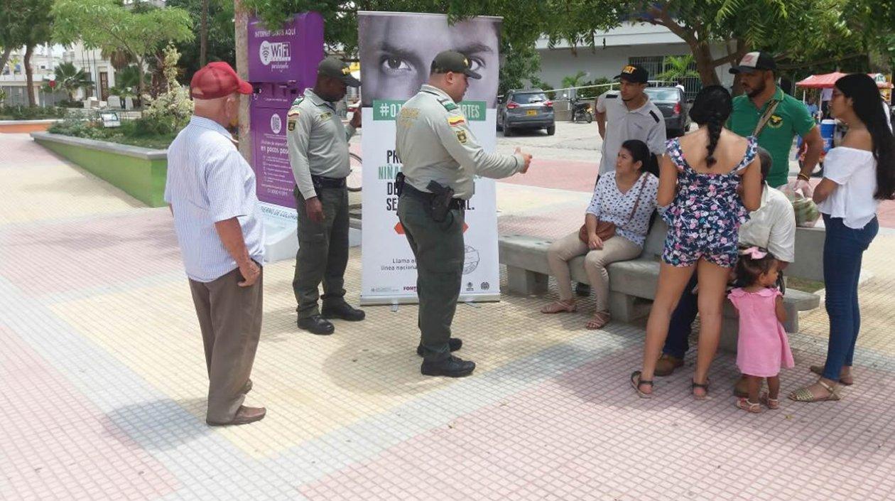La Policía Nacional, a través de uniformados adscritos al Grupo de Protección al Turismo