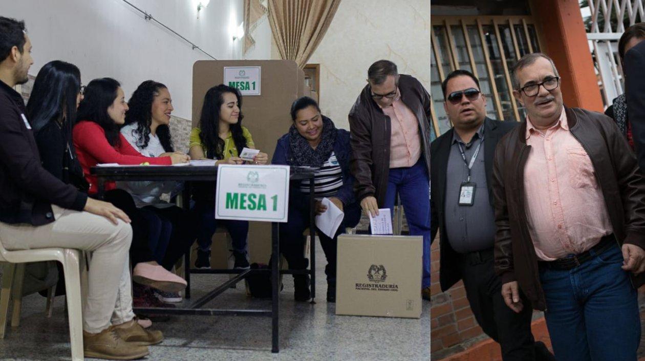Rodrigo Londoño ejerció el derecho al voto por primera vez.