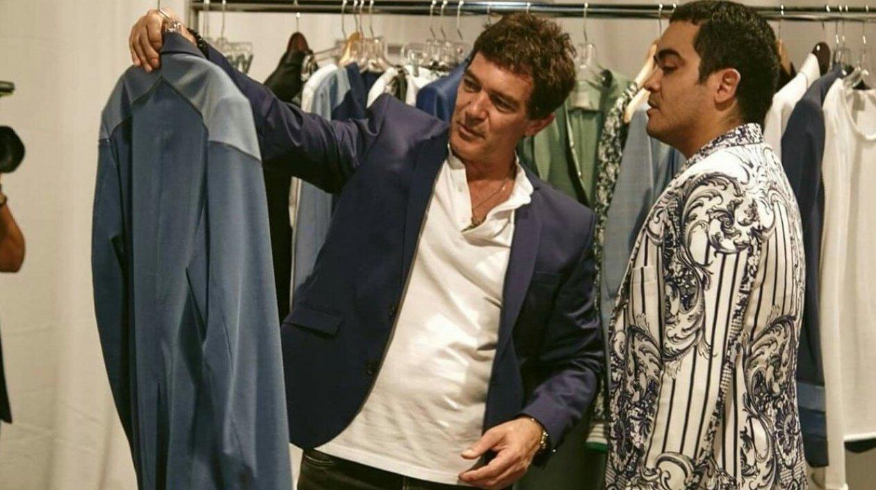 El actor Antonio Banderas en el detrás de bambalinas del Miami Fashion Week.
