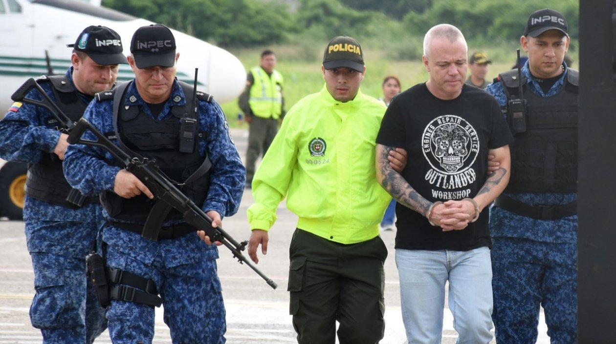 John Jairo Velásquez fue trasladado por la Policía a Valledupar.