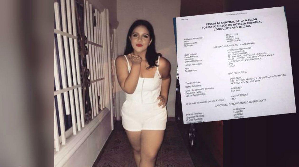 Andreina Vargas es la joven que la Fiscalía investigará por la supuesta amenaza de muerte.