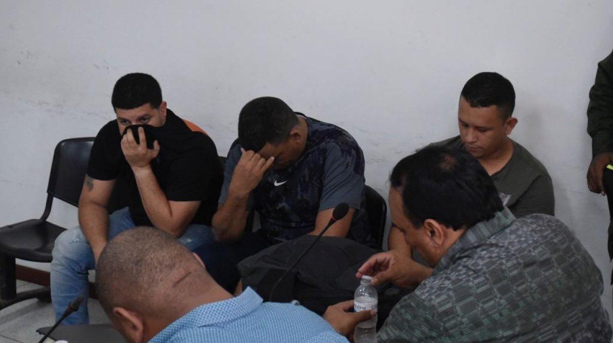 Manuel Antonio Montenegro Cabarcas, Jesús David Narváez Martínez y Kevin Andrés Blanco Corredor.