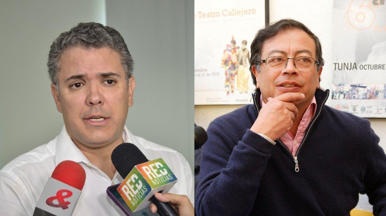 Iván Duque y Gustavo Petro. 