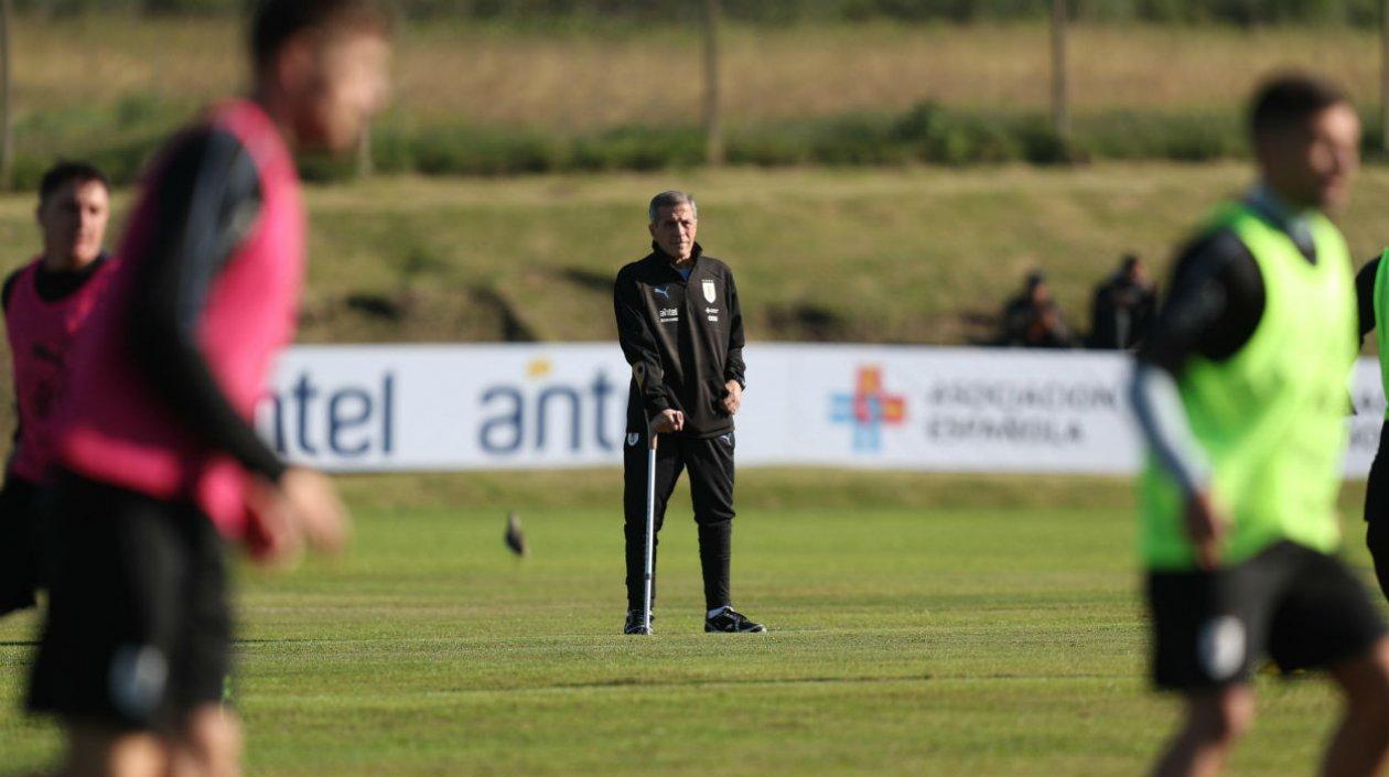 Oscar Tabárez, técnico de Uruguay. 