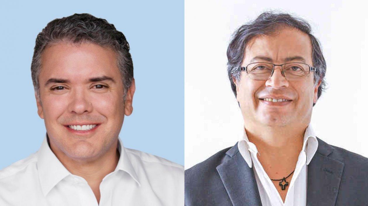 Iván Duque y Gustavo Petro, candidatos presidenciales.