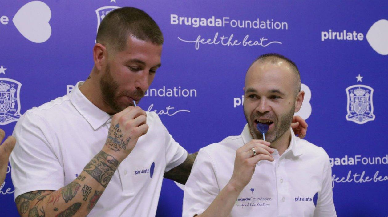 Sergio Ramos y Andrés Iniesta. 