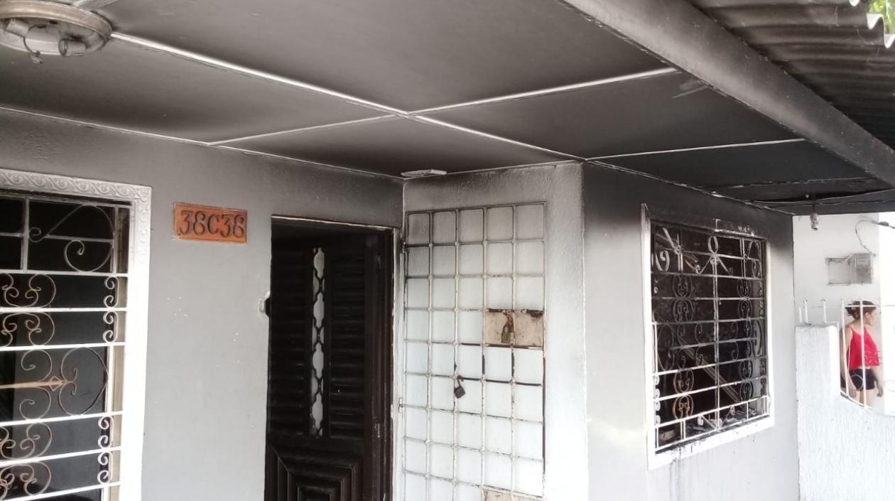 Estado en que quedó el incendio, tras el incendio.