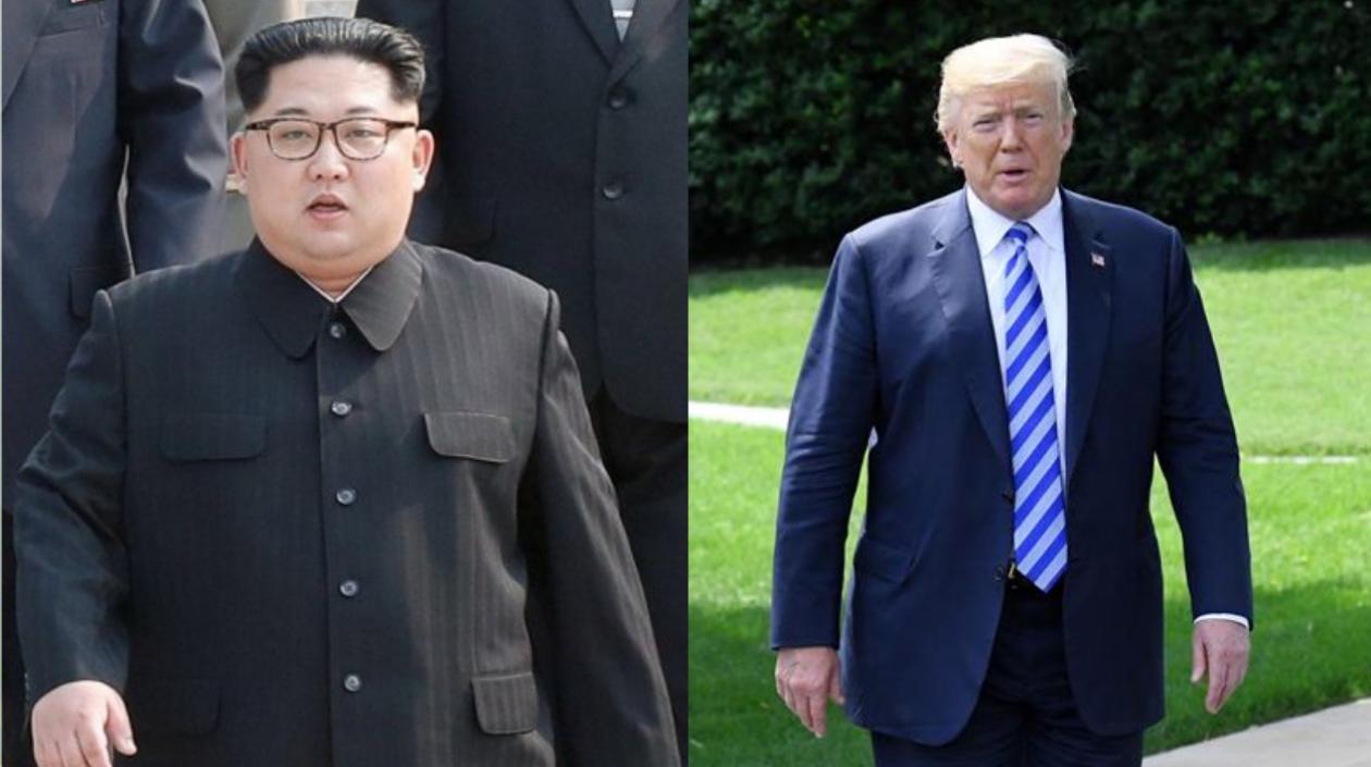 Kim Jong-un y Donald Trump.
