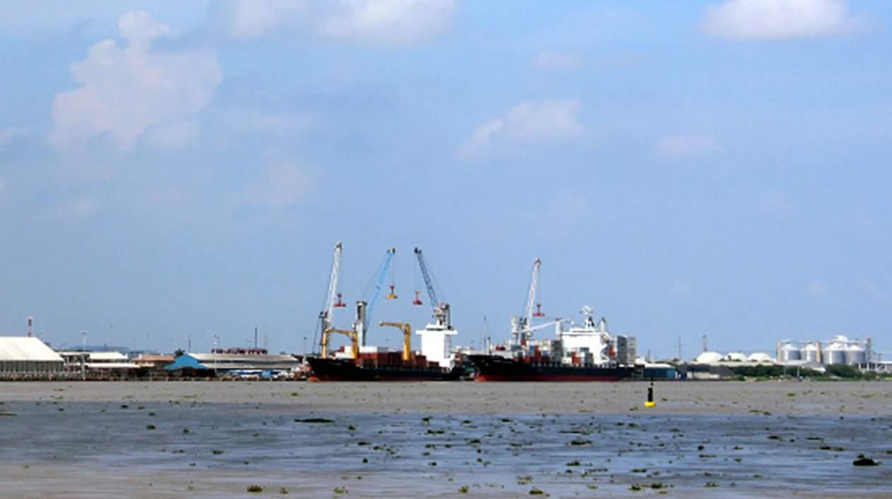 Canal de acceso al Puerto de Barranquilla.
