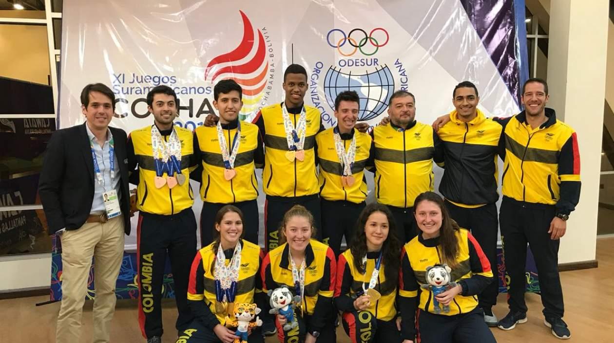 Algunos de los medallistas de Colombia. 