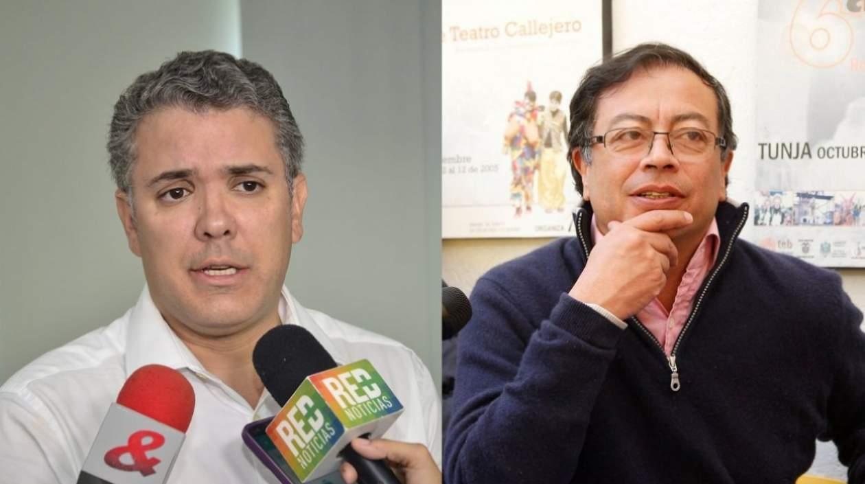 Iván Duque y Gustavo Petro.