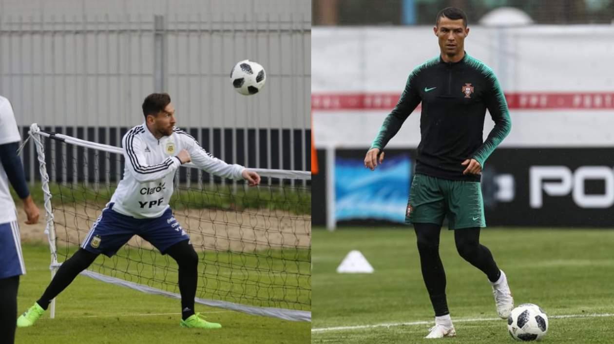Lionel Messi y Cristiano Ronaldo. 