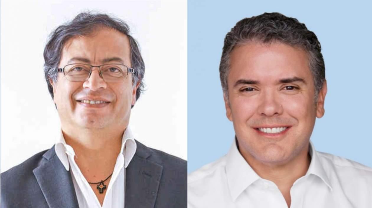 Gustavo Petro e Iván Duque.