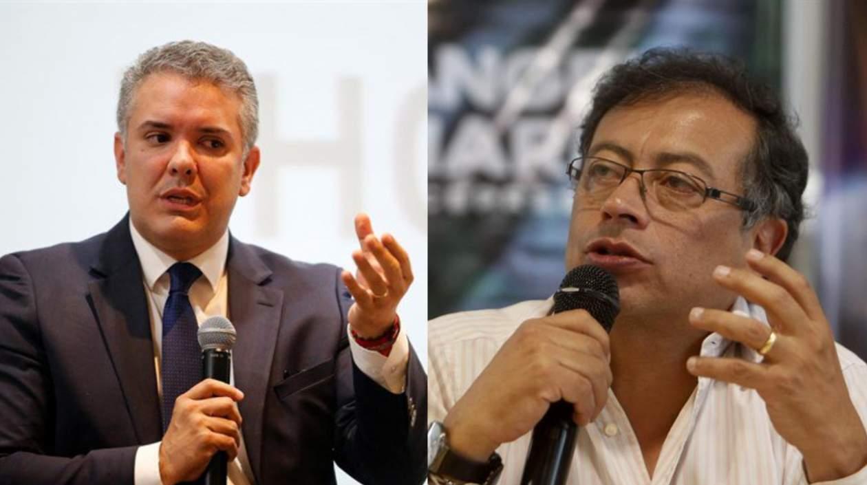 Iván Duque y Gustavo Petro.